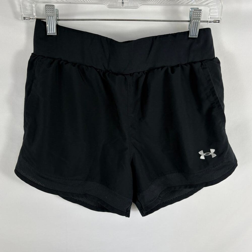 Under Armour Loose Black Mesh Bottom Athletic Shorts Size Small